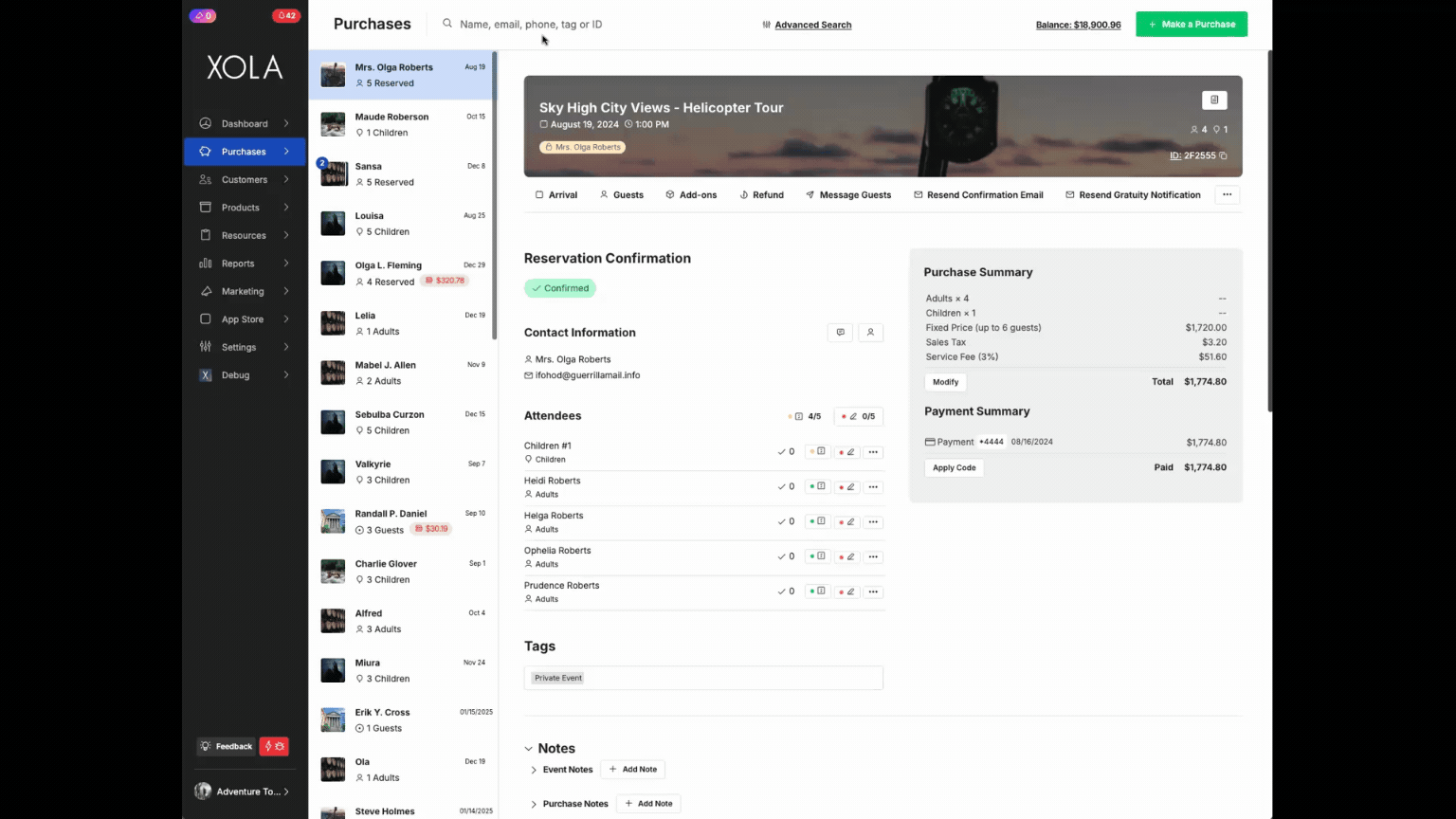 Customer comms manual - message ind guests purchases tab.gif