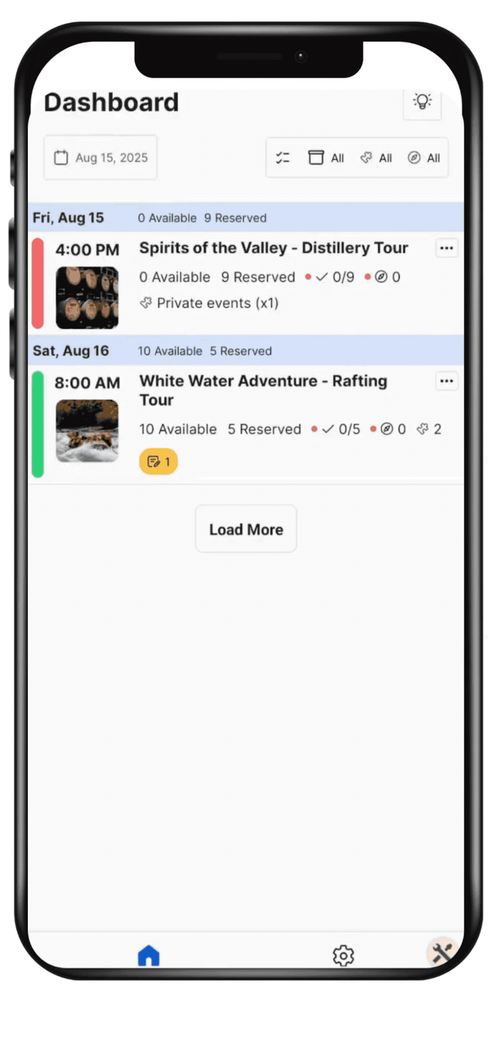 Dashboard mobile 