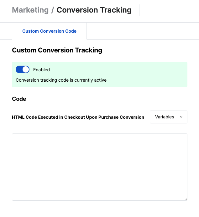 Custom Conversion Tracking